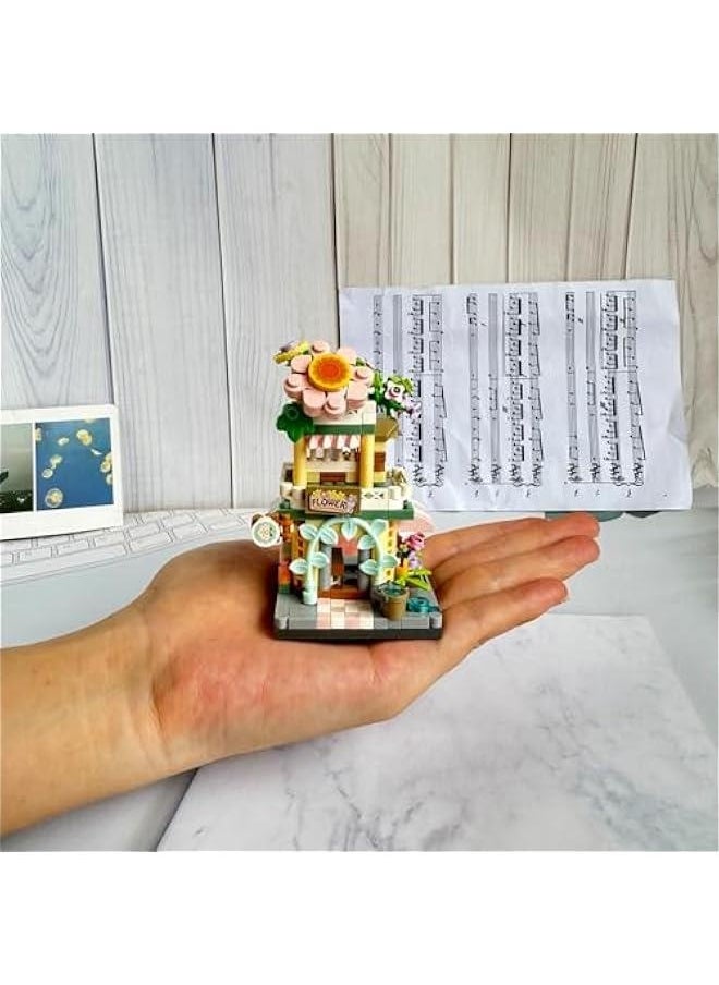 Mini-Flower-Store City-Building Blocks Set- City Town Modular Flower Shop House Model Construction Building Blocks Collection Set 390 PCSAdults and Famliy  - Image 4