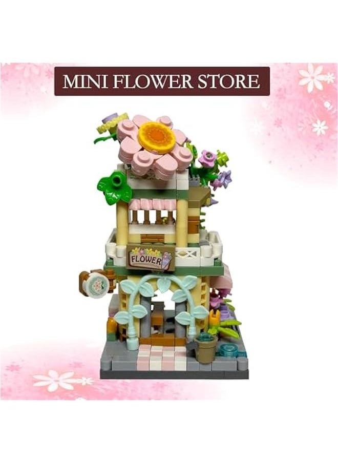 Mini-Flower-Store City-Building Blocks Set- City Town Modular Flower Shop House Model Construction Building Blocks Collection Set 390 PCSAdults and Famliy  - Image 2