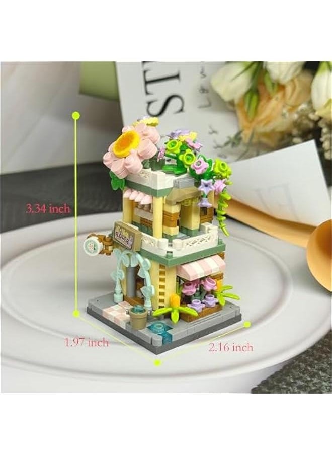 Mini-Flower-Store City-Building Blocks Set- City Town Modular Flower Shop House Model Construction Building Blocks Collection Set 390 PCSAdults and Famliy  - Image 3