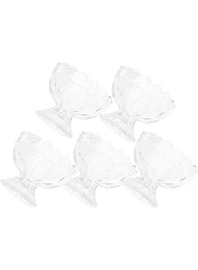 Classic Lotus Glass Dessert Bowls 150ml 5pcs Set for Ice Cream Pudding Fruit Salad - Image 1