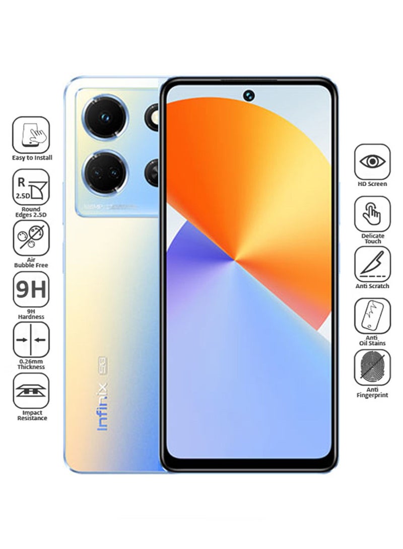 2 Pack Tempered Glass Screen Protector For Infinix Note 30 - Black - Image 2