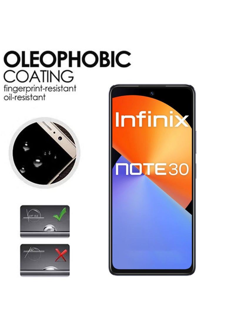 2 Pack Tempered Glass Screen Protector For Infinix Note 30 - Black - Image 5