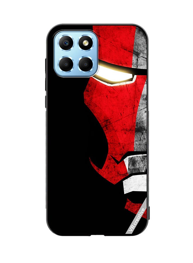 VR CREATIVE Protective Case Cover For Honor X8 5G Half Face Iron Man Design Multicolour - Image 1