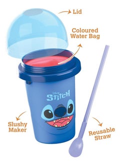 CHILLFACTOR Chill Factor Disney Stitch Slushy Maker - Stitch | Reusable Cup | Homemade Frozen Slushies | Portable Slushy Maker | Squeeze Cup | DIY Milkshake Maker | Fun Gift for Kids  - Image 3