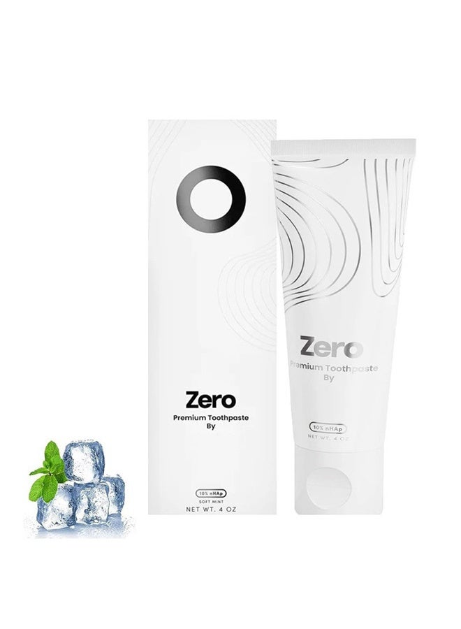 Zero Premium Toothpaste by, Dentist Recommended Mint-Flavored Toothpaste with 10% Nano Hydroxyapatite, Fluoride-Free, SLS-Free, Enamel Repair for Adults & Kids Oral Care - Image 1