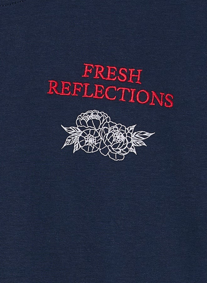 trendyol Men's Navy T-shirt - Image 4