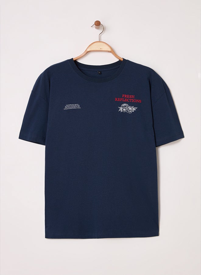 trendyol Men's Navy T-shirt - Image 2