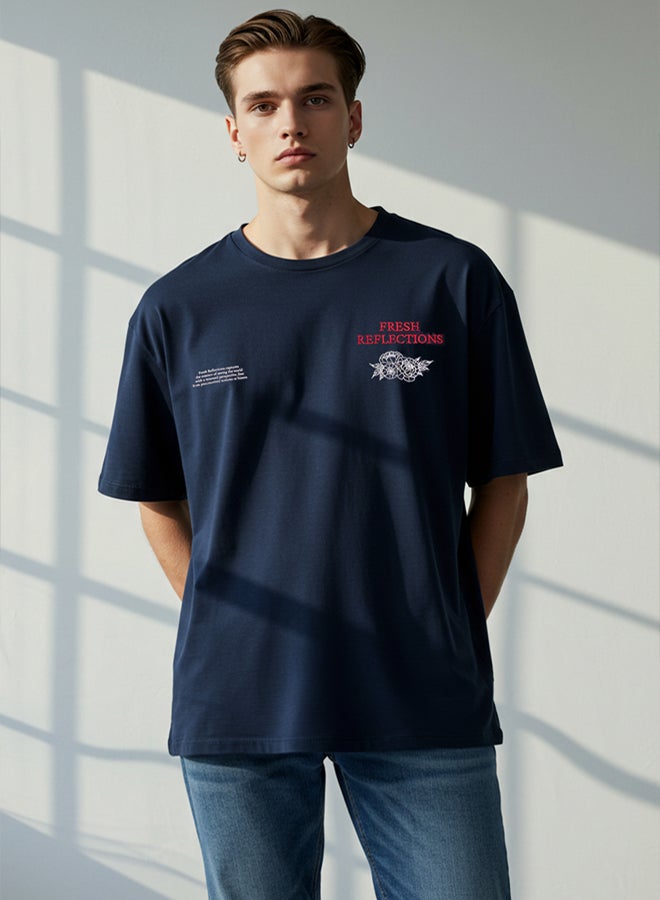 trendyol Men's Navy T-shirt - Image 1
