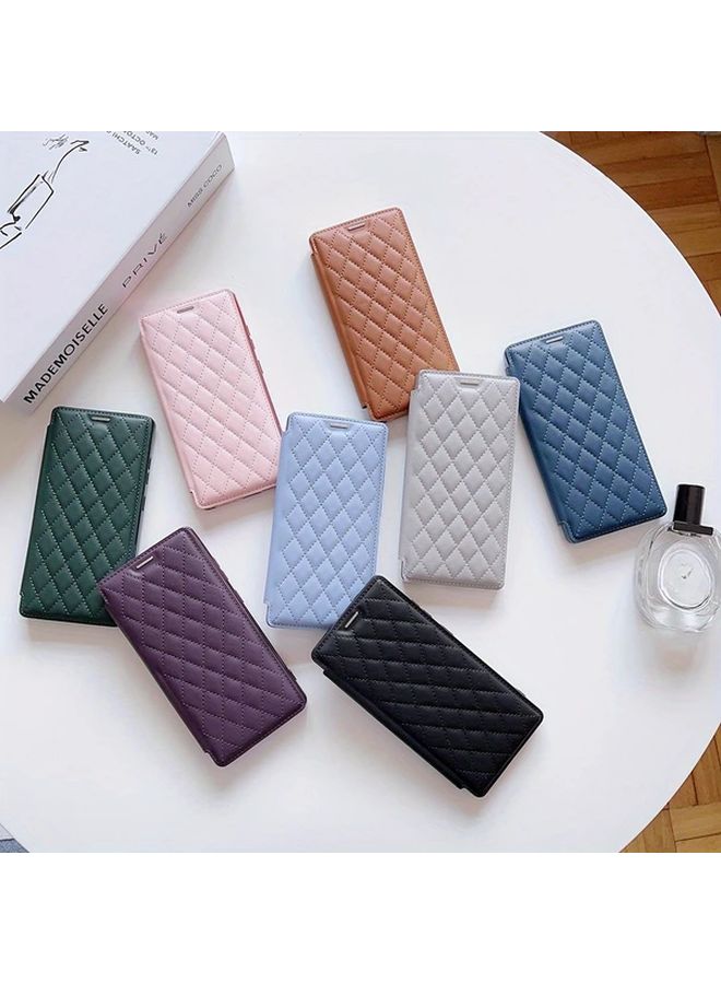 Deep Purple Magnetic Flip Cover For Samsung Galaxy A36 Faux Leather Case - Image 4