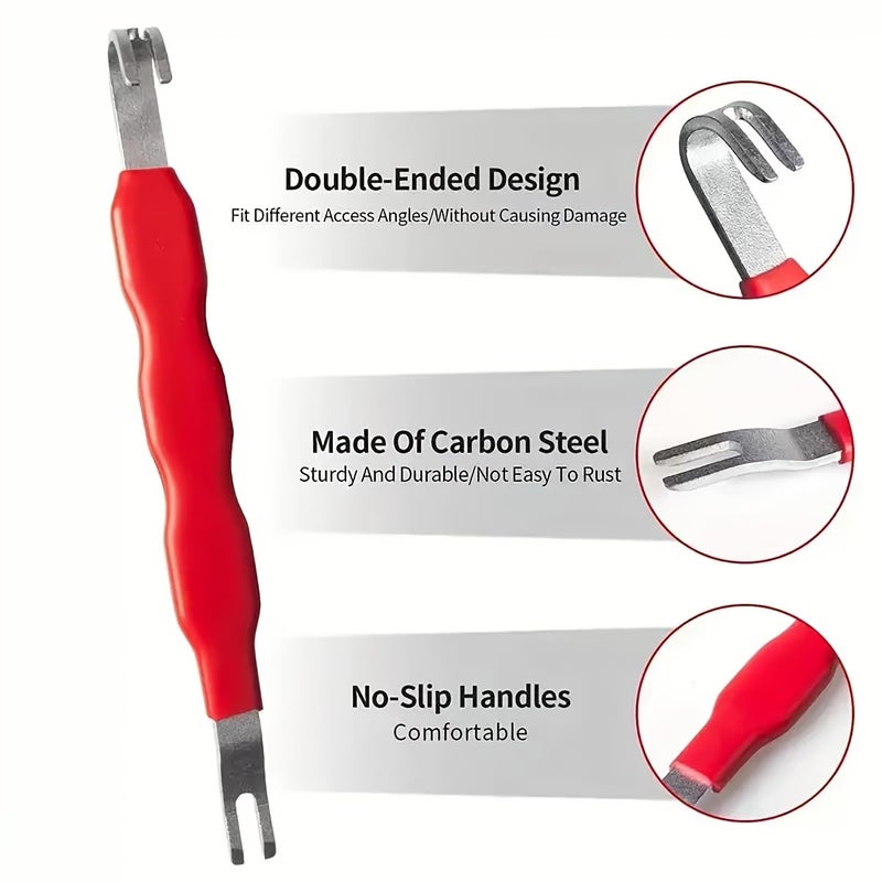 Double-Ended Automotive Electrical Connector Separator, Carbon Steel Wire Harness Clip Pry Bar, No-Slip Handle, Multi-Function - Random Color - Image 4