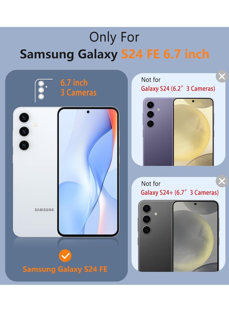 For Samsung Galaxy S24 FE Cover, 360° Rotatable Magnetic Ring Stand Case, TPU+PC Shockproof Bumper Mobile Back Cover, Matte Anti-fingerprint Protective Casing - Image 2