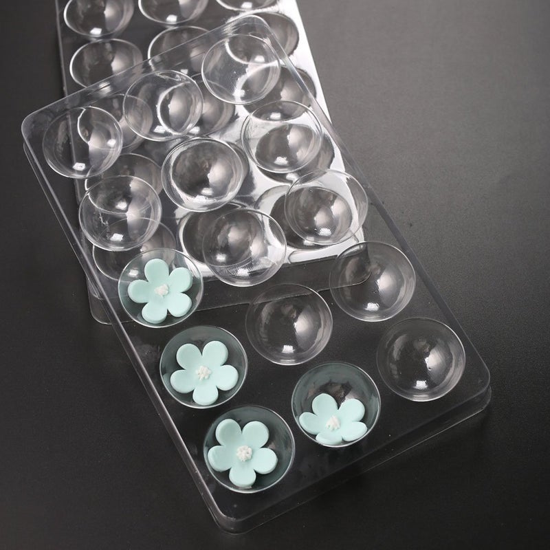 SK 2 Pcs Set 15 Cavity Sugar Flower Fondant Drying Shaping Plate Plastic Sugar Flower Fondant Forming Shaping Mold-no flower  - Image 4