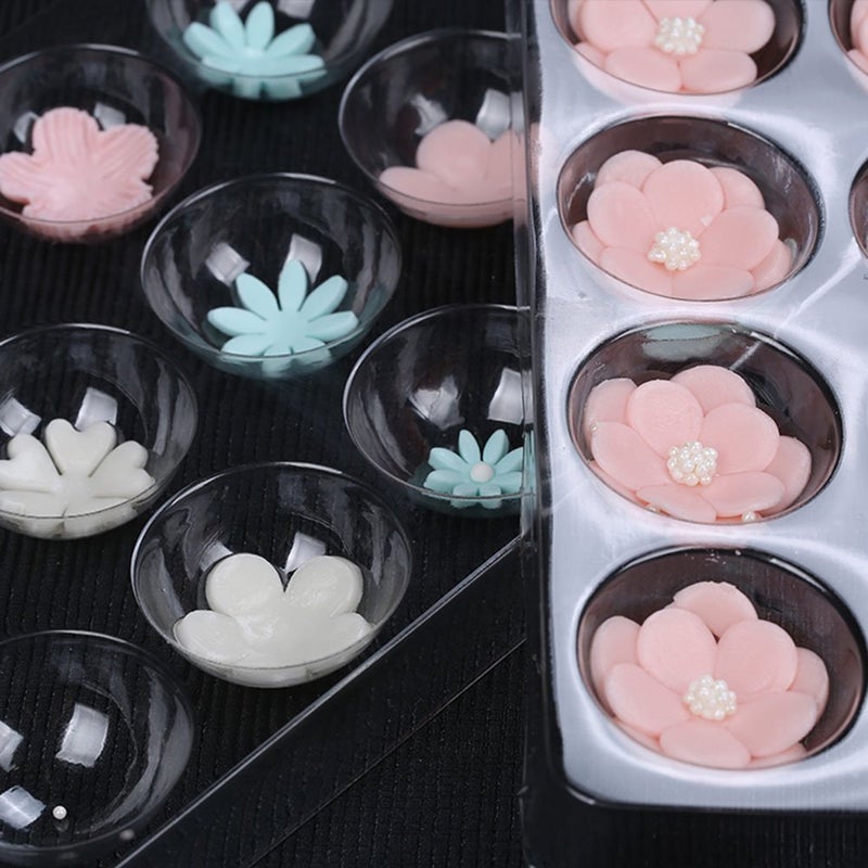 SK 2 Pcs Set 15 Cavity Sugar Flower Fondant Drying Shaping Plate Plastic Sugar Flower Fondant Forming Shaping Mold-no flower  - Image 3