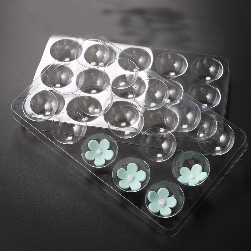 SK 2 Pcs Set 15 Cavity Sugar Flower Fondant Drying Shaping Plate Plastic Sugar Flower Fondant Forming Shaping Mold-no flower  - Image 5
