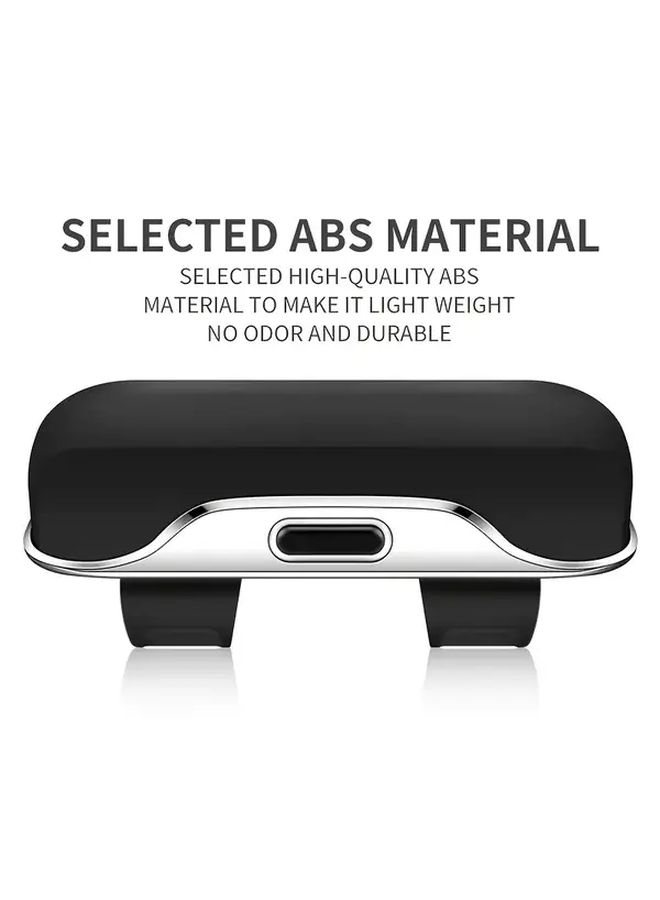 Universal Sun Visor Glasses Case Gray One Handed Placement Safe Stable Fashion Gift - Image 4
