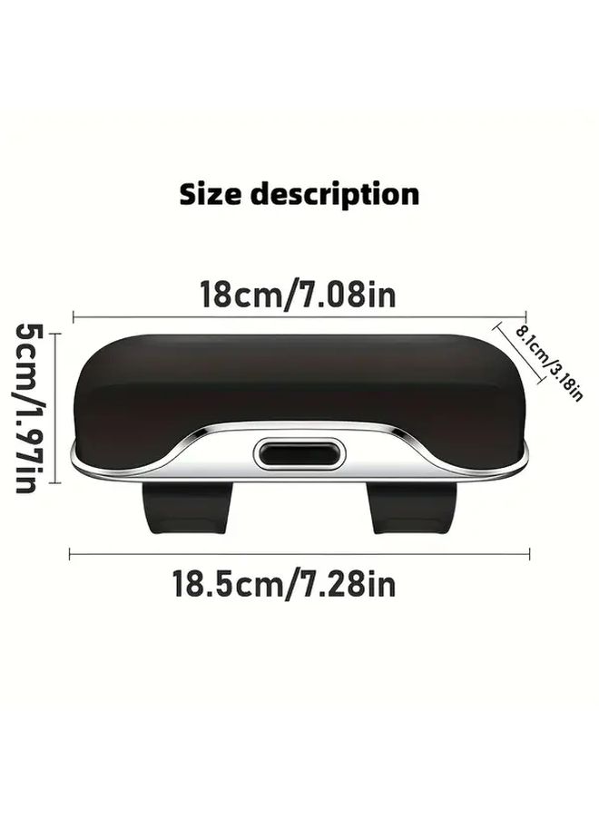 Universal Sun Visor Glasses Case Gray One Handed Placement Safe Stable Fashion Gift - Image 2