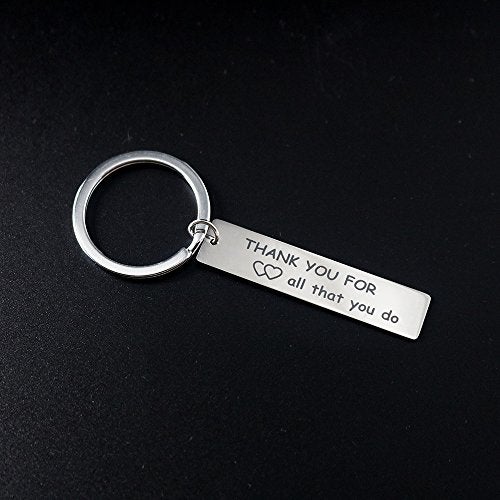 Meiligo Silver Keychain, Thank You Gift for Nurse, Teacher, Coach, Employee - Image 2