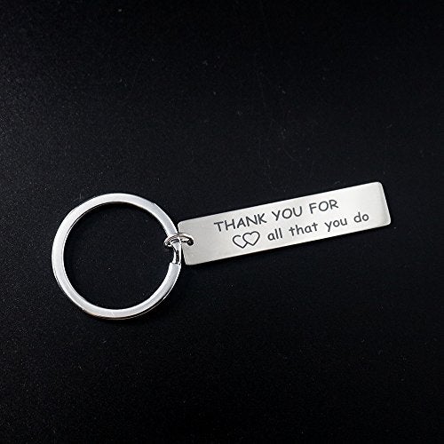 Meiligo Silver Keychain, Thank You Gift for Nurse, Teacher, Coach, Employee - Image 3