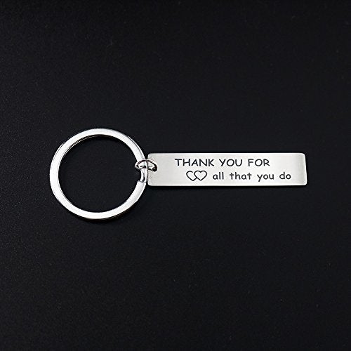 Meiligo Silver Keychain, Thank You Gift for Nurse, Teacher, Coach, Employee - Image 4