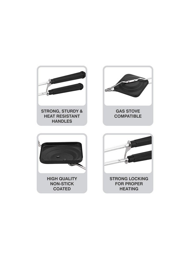 ATTRO محمصة ساندويتش غاز غير لاصقة أترّو عادية (أسود) - Image 4