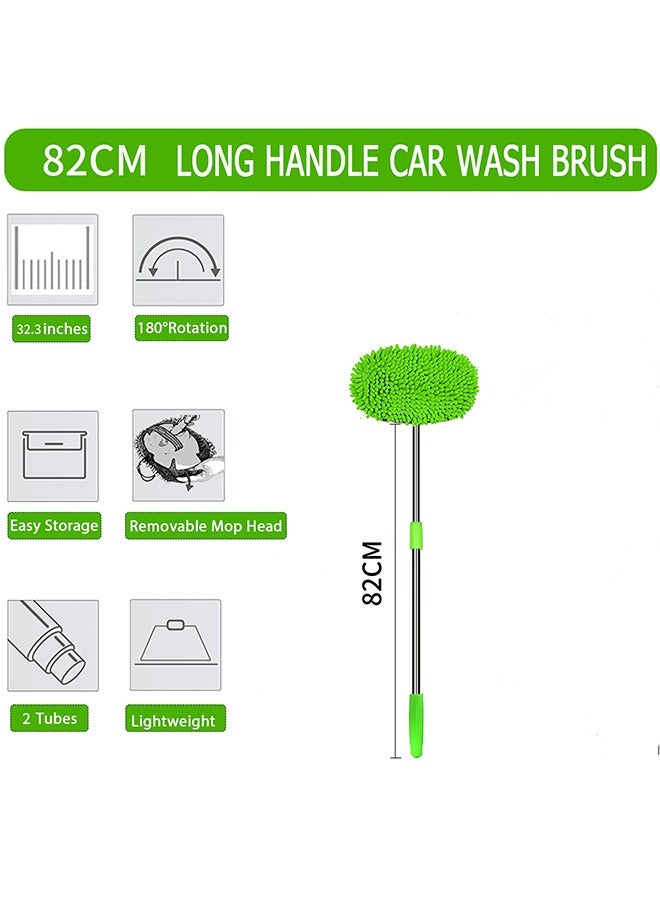 Generic Car wash mop, Car wash brush Kit, Glove mop sponge, long-handled chenille microfiber, Car wash mop Kit Car Care Kit, Scratch-free replacement head, Car RV truck  - Image 2