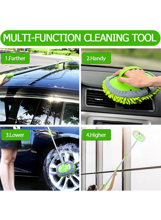 Generic Car wash mop, Car wash brush Kit, Glove mop sponge, long-handled chenille microfiber, Car wash mop Kit Car Care Kit, Scratch-free replacement head, Car RV truck  - Image 4