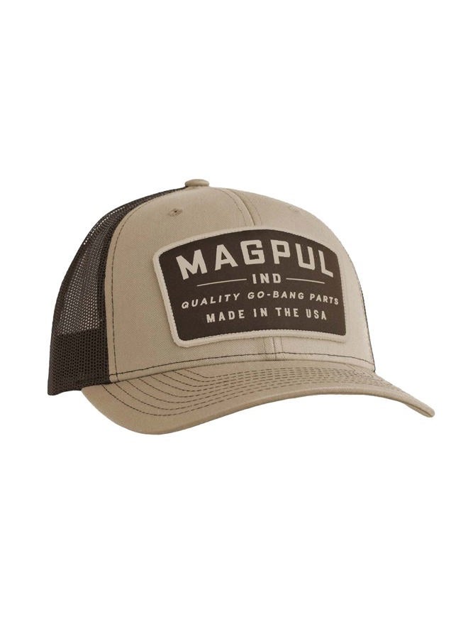 Magpul Standard Trucker Hat Snap Back Baseball Cap, One Size Fits Most, Go Bang Khaki - Image 1
