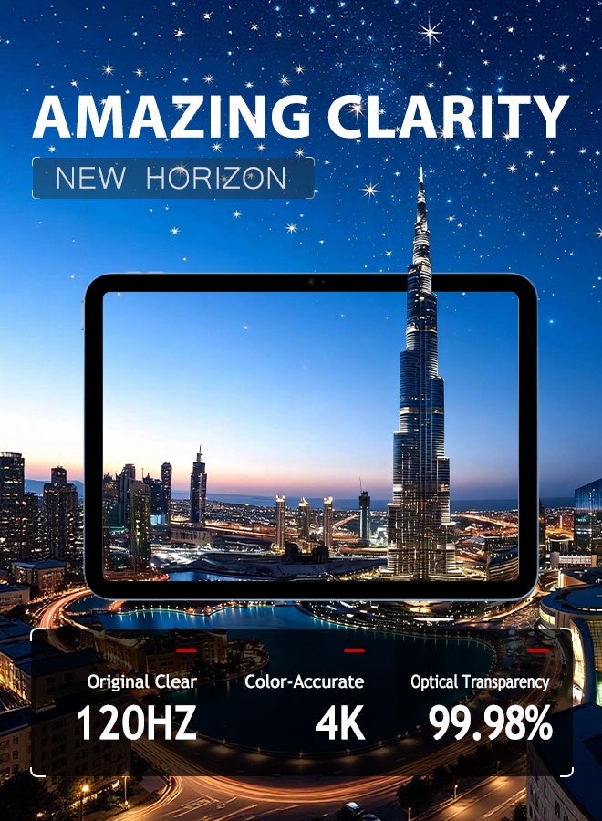 وايكيل واقي شاشة لجهاز iPad A16 الجيل الحادي عشر (11 بوصة) 2025 / iPad الجيل العاشر (10.9 بوصة) 2022 - غشاء زجاجي مقوى لجهاز iPad A3354، A3355، A3356، A2696، A2757، A2777 مع واقي عدسة كاميرا واحد - Image 3