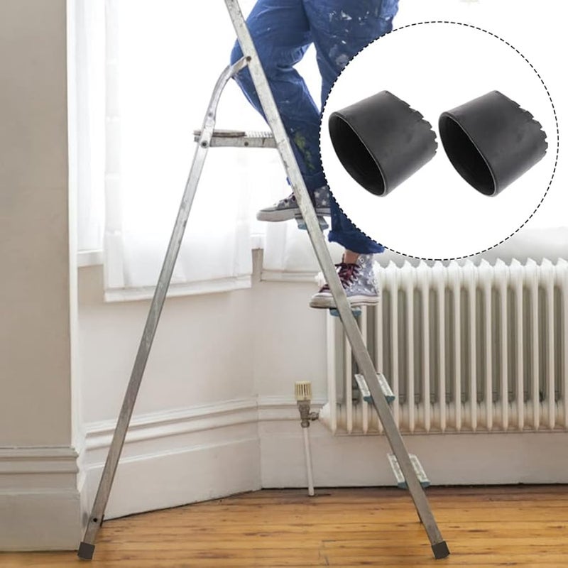 2Pcs Black Ladder Foot Covers Non Slip Protective Pads For Folding Step Ladder - Image 4