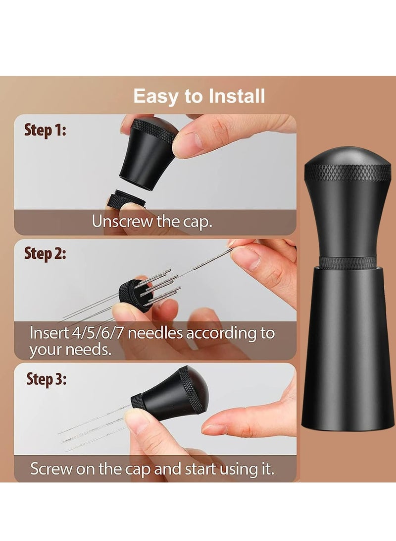 Oasisgalore Espresso Stirrer Distribution Tool for Barista, Coffee Distributor Coffee Stirrer (Matte Black)  - Image 5