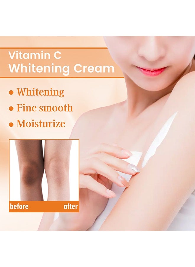 Vitamin C Underarm Whitening And Moisturizing Cream, Elbow Curve Joints Melanin Brighten Skin Tone Improve Dullness Glow Whitening Cream 50G