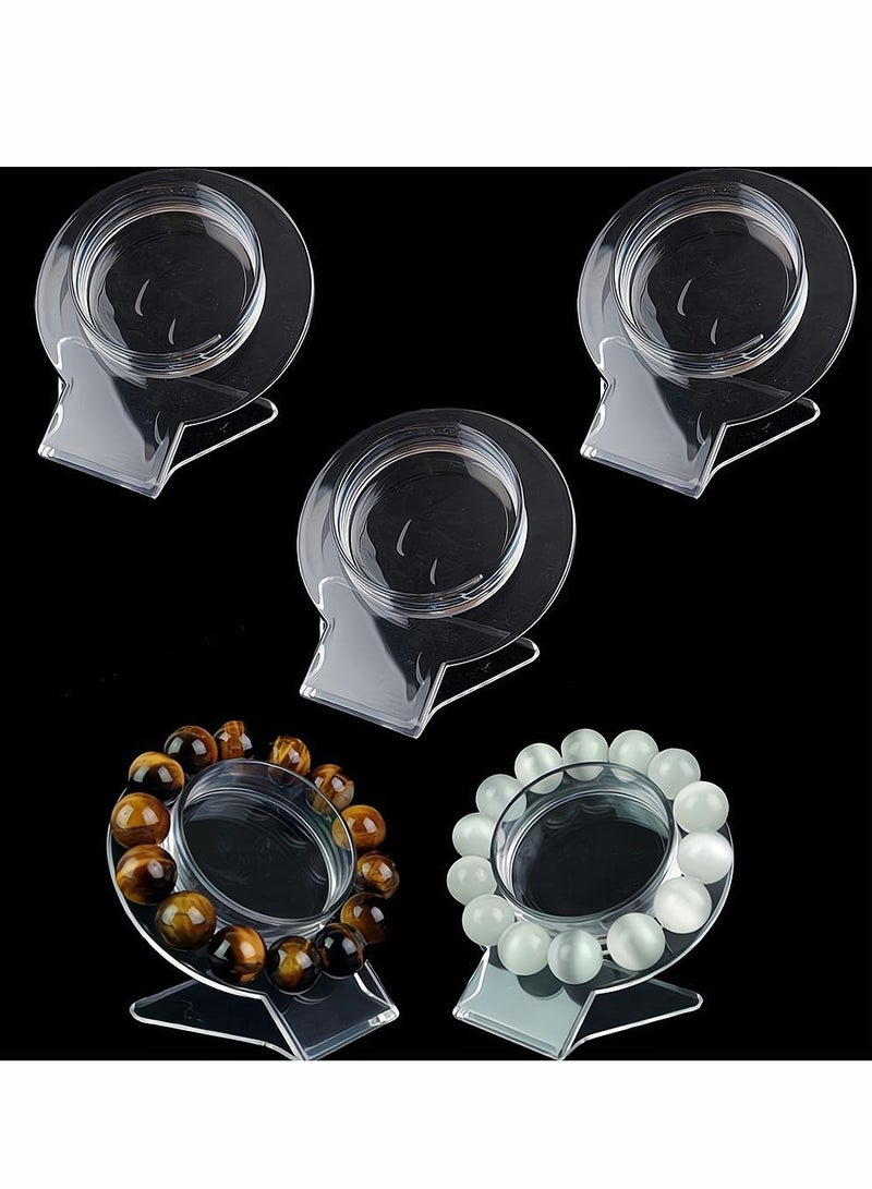 KASTWAVE Clear Acrylic Bracelet Displays Stands Bracelet Display Stand Holder Bracelet Stand Transparent Shelf Shelves Acrylic Jewelry Holder Showcase Shelf Clear Jewelry Organizer Rack, 10 Pack - Image 2