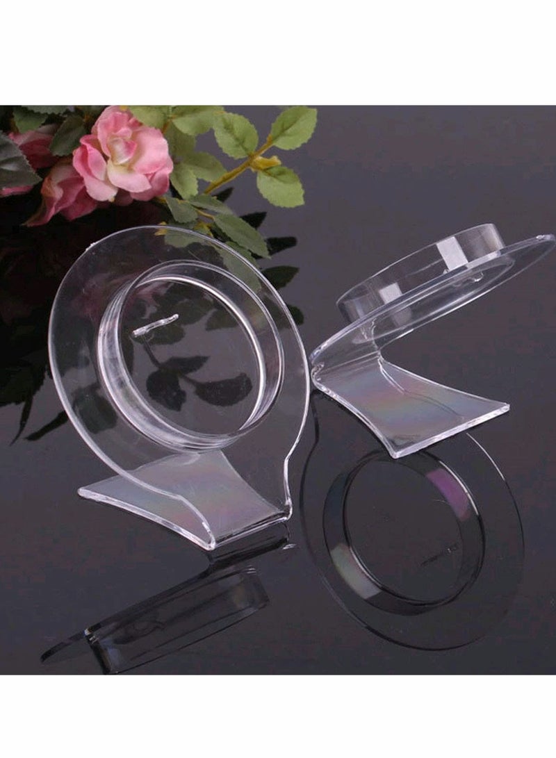 KASTWAVE Clear Acrylic Bracelet Displays Stands Bracelet Display Stand Holder Bracelet Stand Transparent Shelf Shelves Acrylic Jewelry Holder Showcase Shelf Clear Jewelry Organizer Rack, 10 Pack - Image 1