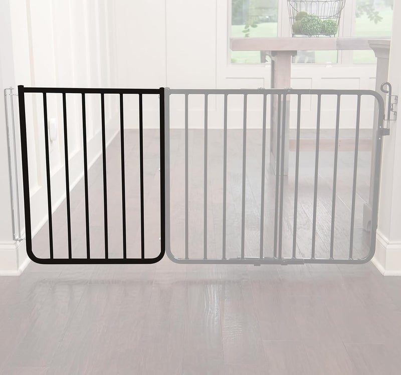 Cardinal Gates ملحق بوابة الأطفال Cardinal Gates BX2 يناسب بوابات الأمان Cardinal Gates 2175 بوصة عرض ملحق بوابة الكلاب باللون الأسود - Image 4