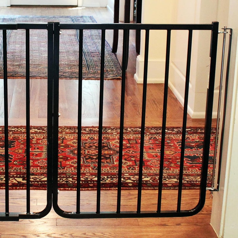 Cardinal Gates ملحق بوابة الأطفال Cardinal Gates BX2 يناسب بوابات الأمان Cardinal Gates 2175 بوصة عرض ملحق بوابة الكلاب باللون الأسود - Image 2
