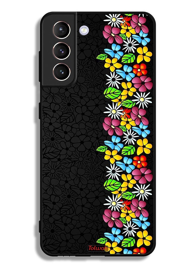 Tolwak Samsung Galaxy S21 5G Protective Case Cover Flowers Line - Image 3