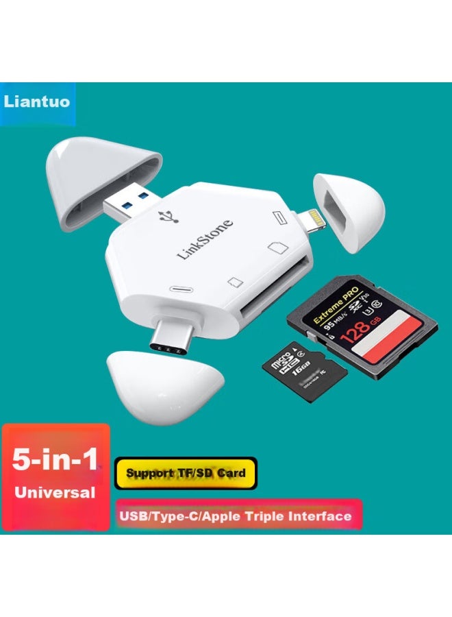 Linkstone Liantuo Multi-function Card Reader Compatible With Phones, Computers, Cameras, Sd Cards, High-speed Tf Cards, Huawei, Apple Ipad Tablets, Universal Tf Card Reader - Image 5