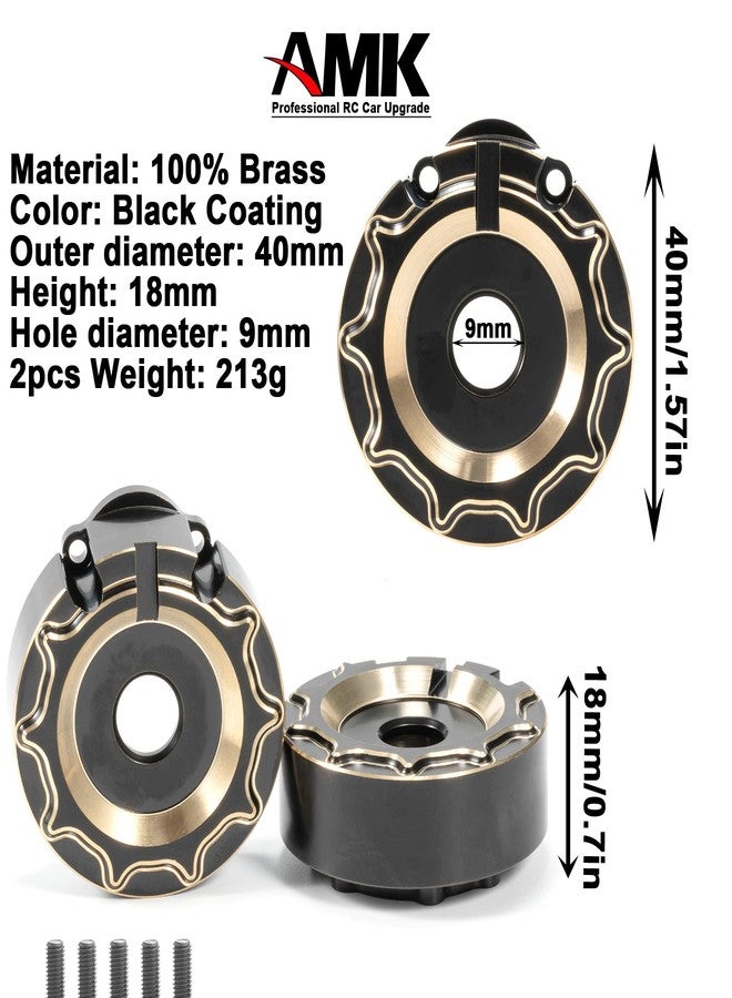 AMK TRX4 Brass C-Hubs Caster Blocks Diff Cover Brass Front Axle Counter Weight for 1/10 RC Crawler TRX6 TRX4 Upgrade Parts (A 4-in-1) - Image 3