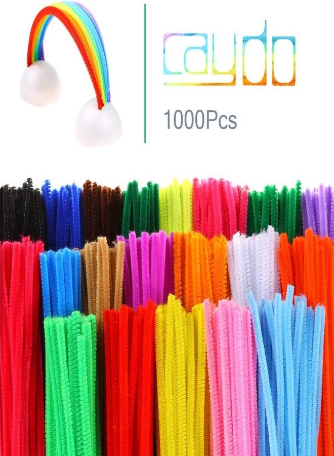Caydo 1000 Pieces Pipe Cleaners Assorted 20 Colors Chenille Stems Bulk for Kids Art and Crafts Projects and Decorations(6 mm x 12 inch) - Image 2