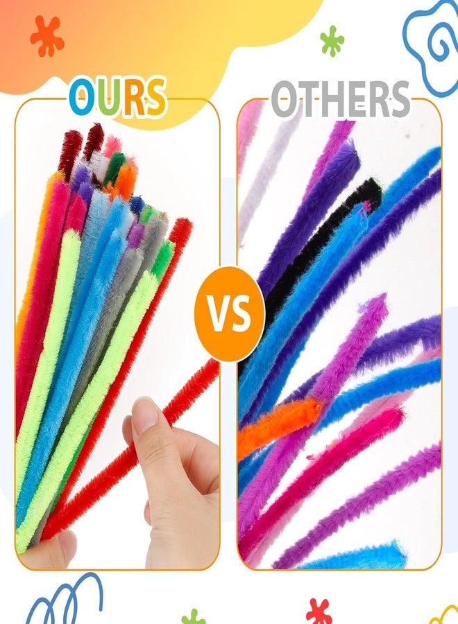 Caydo 1000 Pieces Pipe Cleaners Assorted 20 Colors Chenille Stems Bulk for Kids Art and Crafts Projects and Decorations(6 mm x 12 inch) - Image 3
