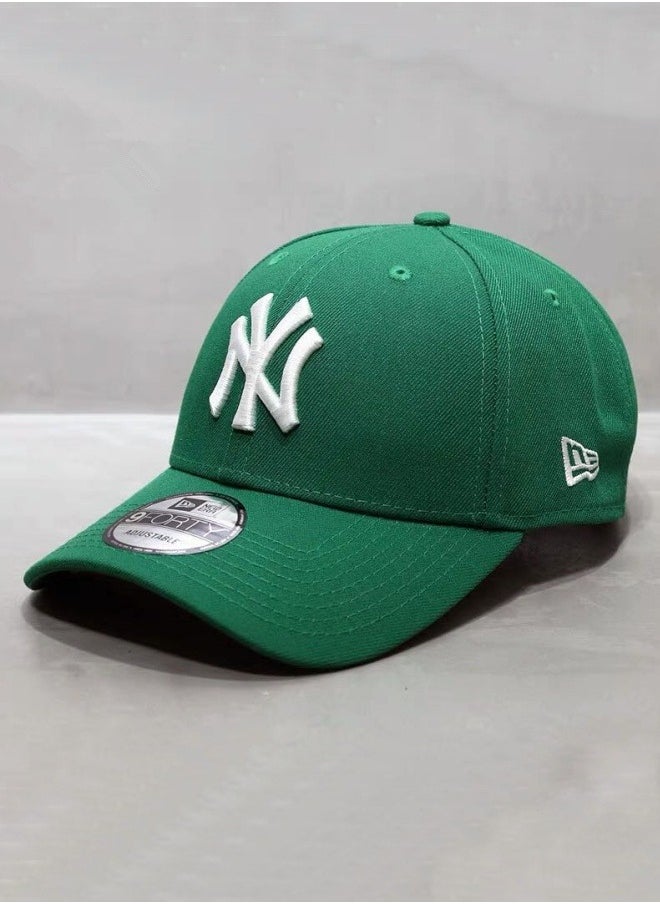 NEW ERA - New era MLB new york yankees fashion sun hat, mesh hat, outdoor men's and women's sports duckbill hat （green） - Image 1