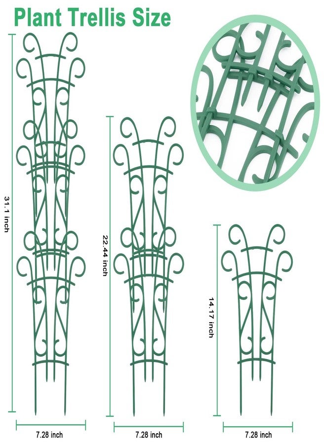 Qaobo Indoor Plant Trellis for Climbing Plants, 8 Pack Garden Trellis for Potted Plants Stackable Plant Trellis Plant Stakes for Indoor Plants Accessories Flower Plant Support - Image 2