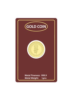 FK Jewellers 1g Gold Coin with Flower & UAE Heritage Building Design - 1 Grams 24KT 999.9 Purity  - Image 2