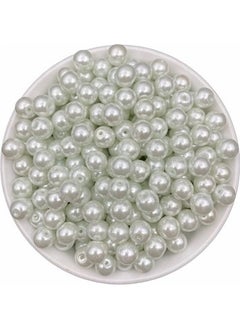 Kl Home 50 Gram Quality Original Glass Pearl Beads 10MM - Cream Color (50GR,~40 Pieces) 