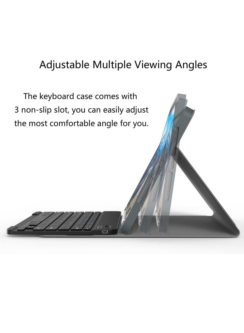 MUNTAQI Keyboard Case for iPad 9th 8th 7th Generation 10.2 inch, iPad Air 3rd Gen 10.5" 2019, iPad Pro 10.5 inch 2017 Case, Detachable Bluetooth Keyboard with Pencil Holder Folio Cover (Black) - Image 5