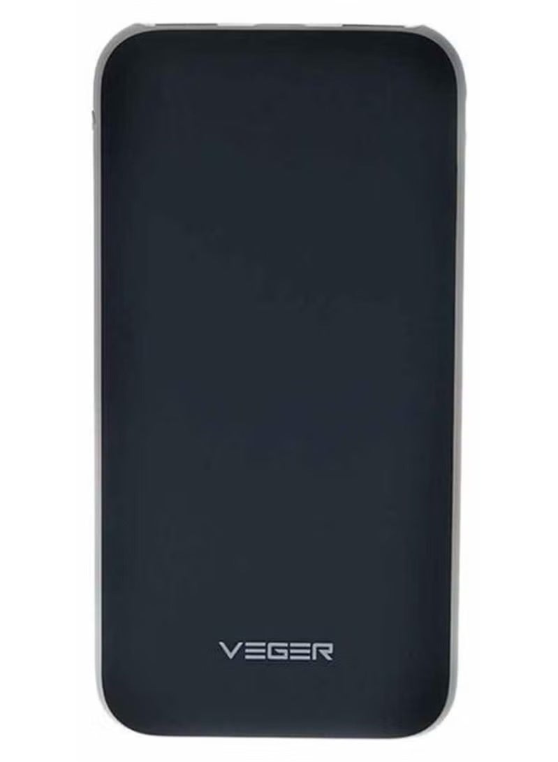 فيجير شاحن محمول VEGER بسعة 25000 مللي أمبير، بنك طاقة فائق السعة مزود بمنفذي USB-C للإدخال والإخراج، ومنفذي USB مزدوجين، ومصباح يدوي مدمج، بطارية خارجية متوافقة مع أجهزة iPhone وSamsung Galaxy وأجهزة Android - Image 1