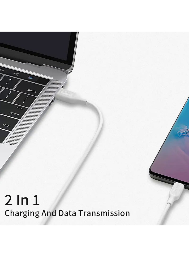 جو-ديز كابل للشحن ونقل البيانات ومزود بمنفذ Type C يدعم خاصية الشحن السريع أبيض - Image 4
