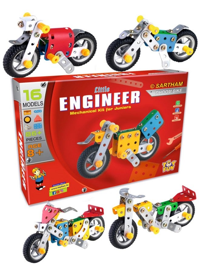 SARTHAM Dhoom Bike for Age 8+ Kids | Metal, Engineering and Construction Based Educational Toy for Kids | Puzzle and Assembling Toy for 8+ Year Old | Gift for 8+ Year Old boy | Multicolor - Image 1
