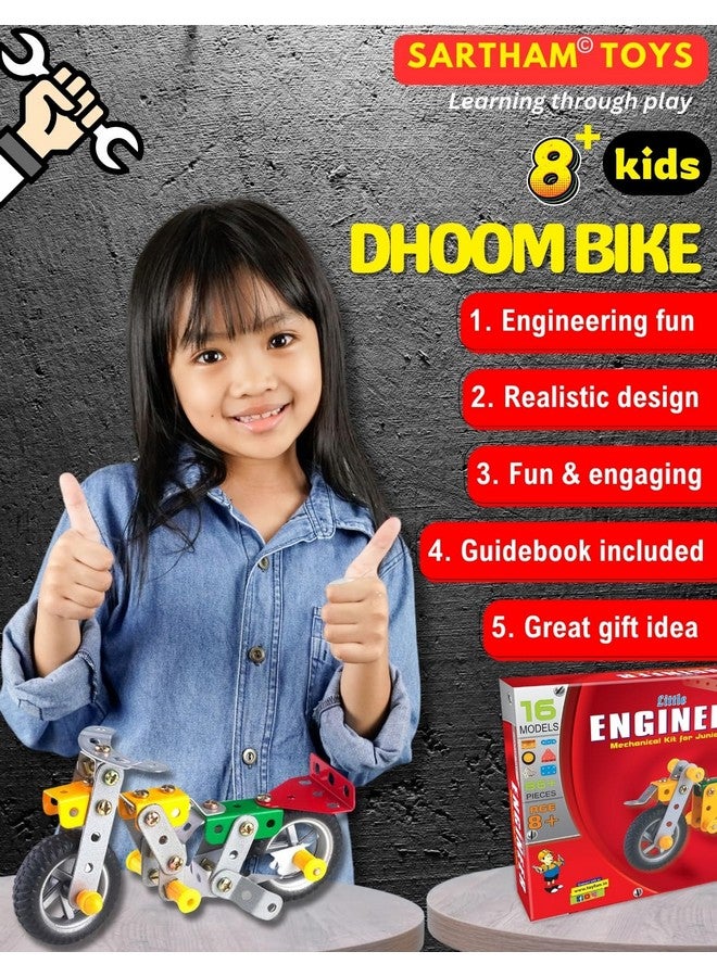 SARTHAM Dhoom Bike for Age 8+ Kids | Metal, Engineering and Construction Based Educational Toy for Kids | Puzzle and Assembling Toy for 8+ Year Old | Gift for 8+ Year Old boy | Multicolor - Image 3