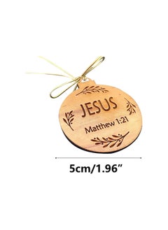 25Pcs Names of Jesus Ornaments, 2'' Round Wood Christmas Hanging Ornaments with Savior Names, Nativity Decorations for Christmas Tree (25Pcs) - pzsku/Z7EE8CD6880996375C2B9Z/45/_/1731660701/3a3142c7-9847-4332-9a50-bc5a41d398c0